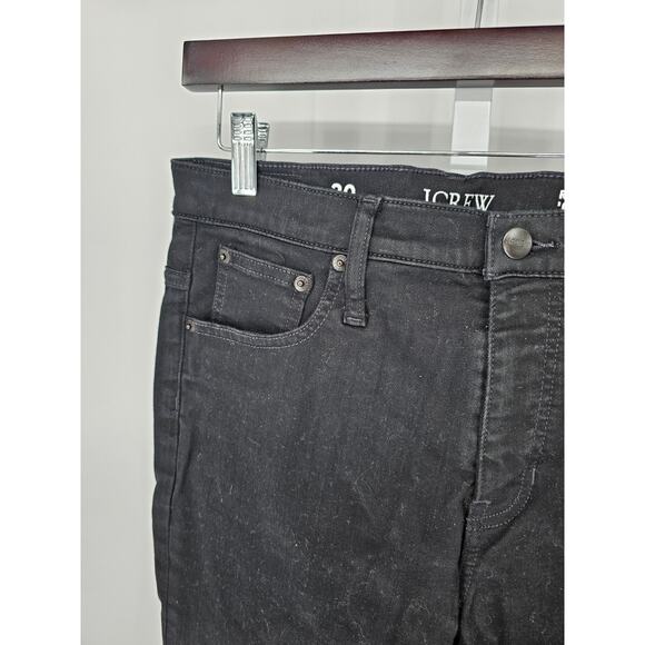J. Crew Mens Sz 30x30 Straight Leg Thick Stitch Jeans Solid Black - Picture 2 of 4